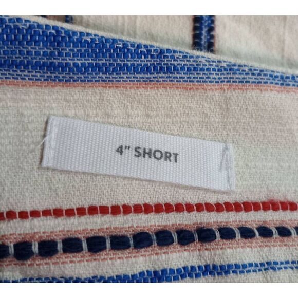Loft Shorts Ladies 12 Cream Red Blue‎ Chino - Picture 5 of 7
